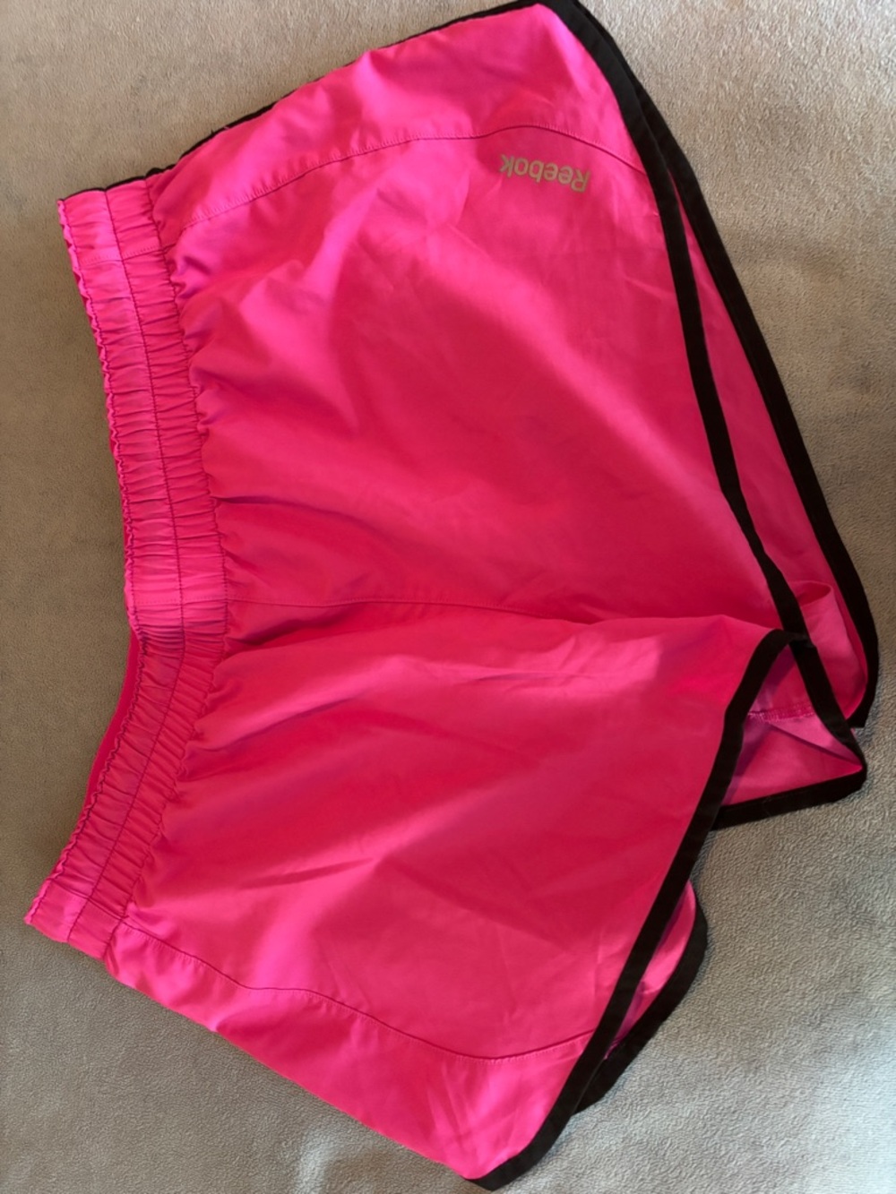 Reebok Hot Pink Athletic Shorts with Black Accent